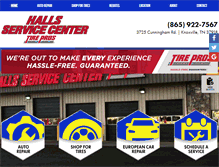 Tablet Screenshot of hallsservicecenter.com